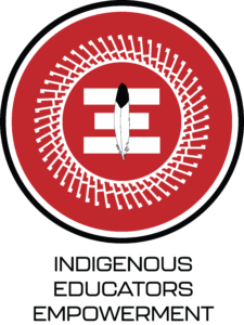 IEE round with text